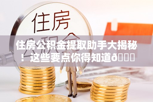 万州住房公积金提取助手大揭秘！这些要点你得知道😎