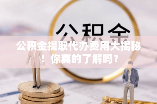 万州公积金提取代办费用大揭秘！你真的了解吗？